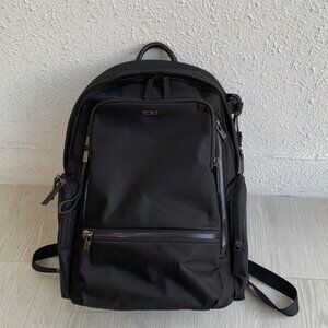 TUMI Voyageur Backpack Women's Sleek Black Tactical Nylon Commuter Bag